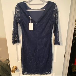 Blue lace dress